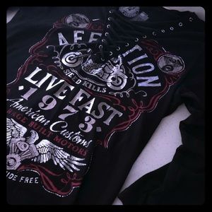 Affliction women’s medium 3/4 sleeve shirt